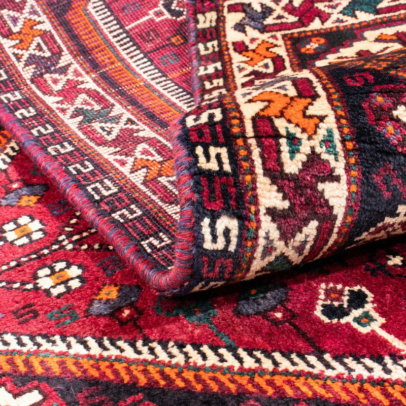 Alfombra persa - Nómada - 153 x 118 cm - rojo oscuro