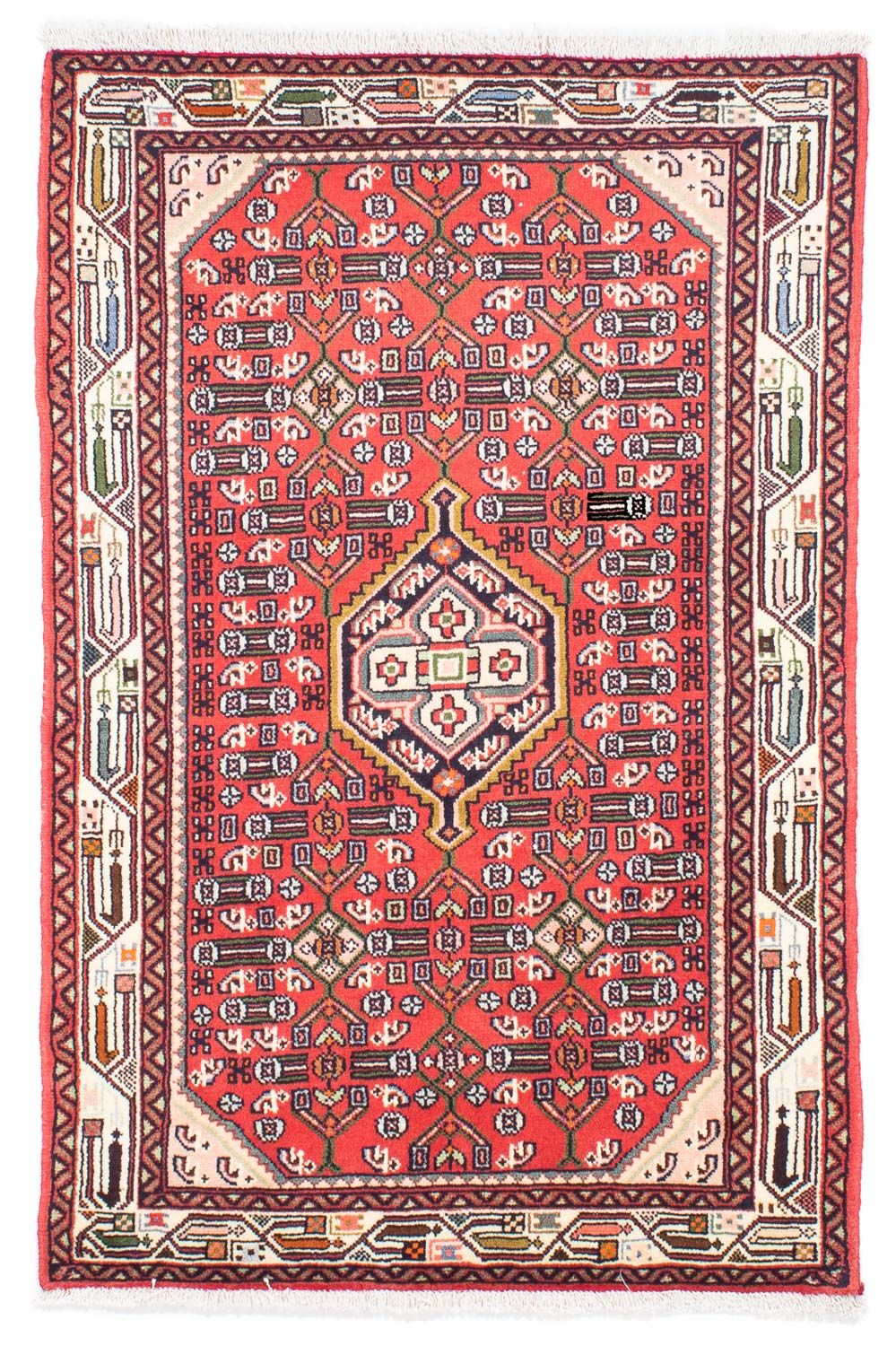 Alfombra persa - Nómada - 148 x 102 cm - rojo