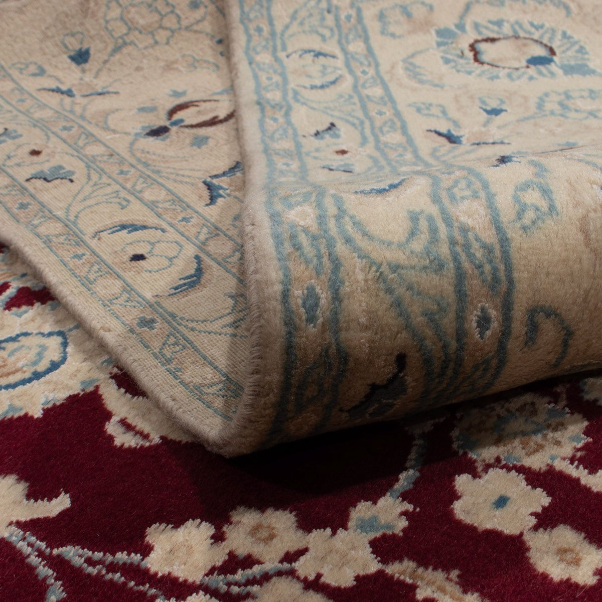 Alfombra persa - Nain - 338 x 244 cm - rojo oscuro