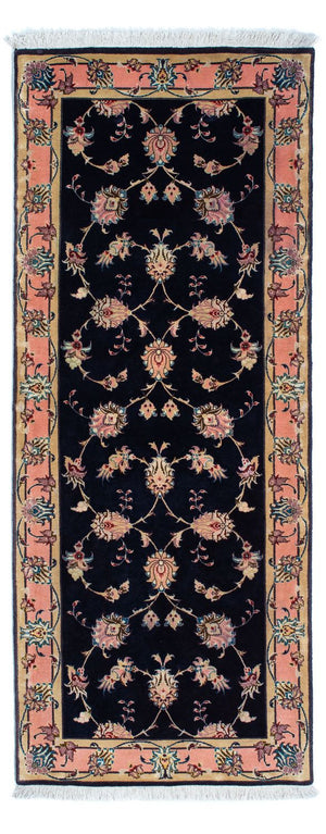 Alfombra de pasillo Alfombra Persa - Tabriz - Real - 200 x 74 cm - azul oscuro