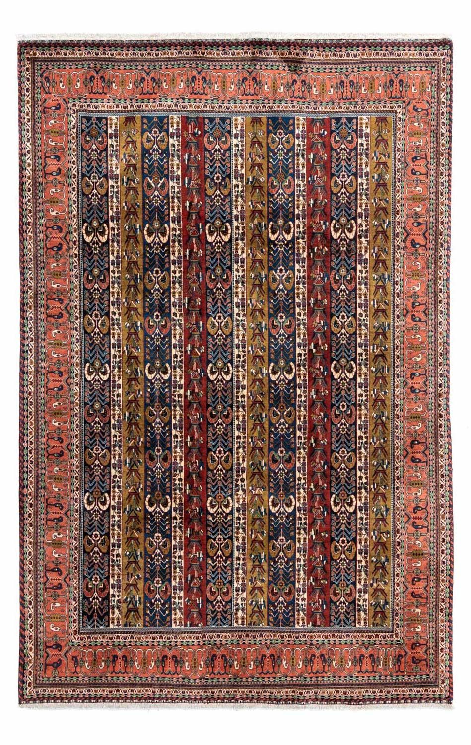 Alfombra Gabbeh - Persa Kashkuli - 295 x 197 cm - rojo claro