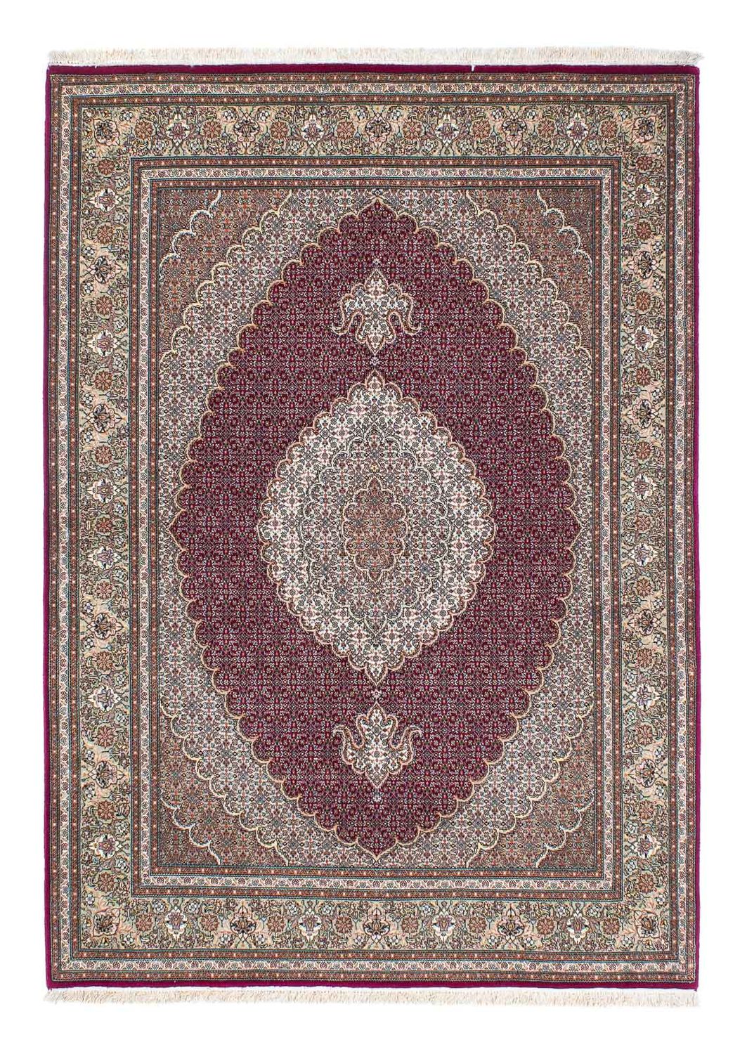 Alfombra persa - Tabriz - 208 x 150 cm - rojo oscuro