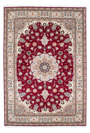 Alfombra Persa - Tabriz - Real - 238 x 166 cm - rojo oscuro