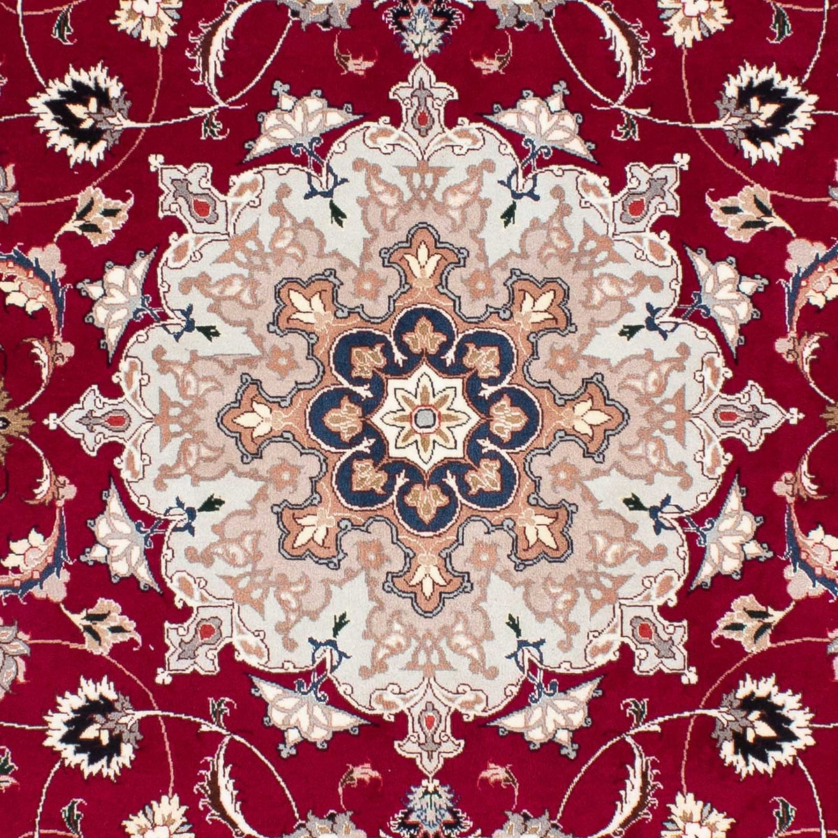 Alfombra Persa - Tabriz - Real - 238 x 166 cm - rojo oscuro