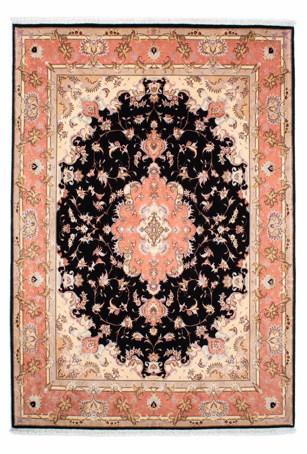 Alfombra Persa - Tabriz - Real - 238 x 170 cm - azul oscuro