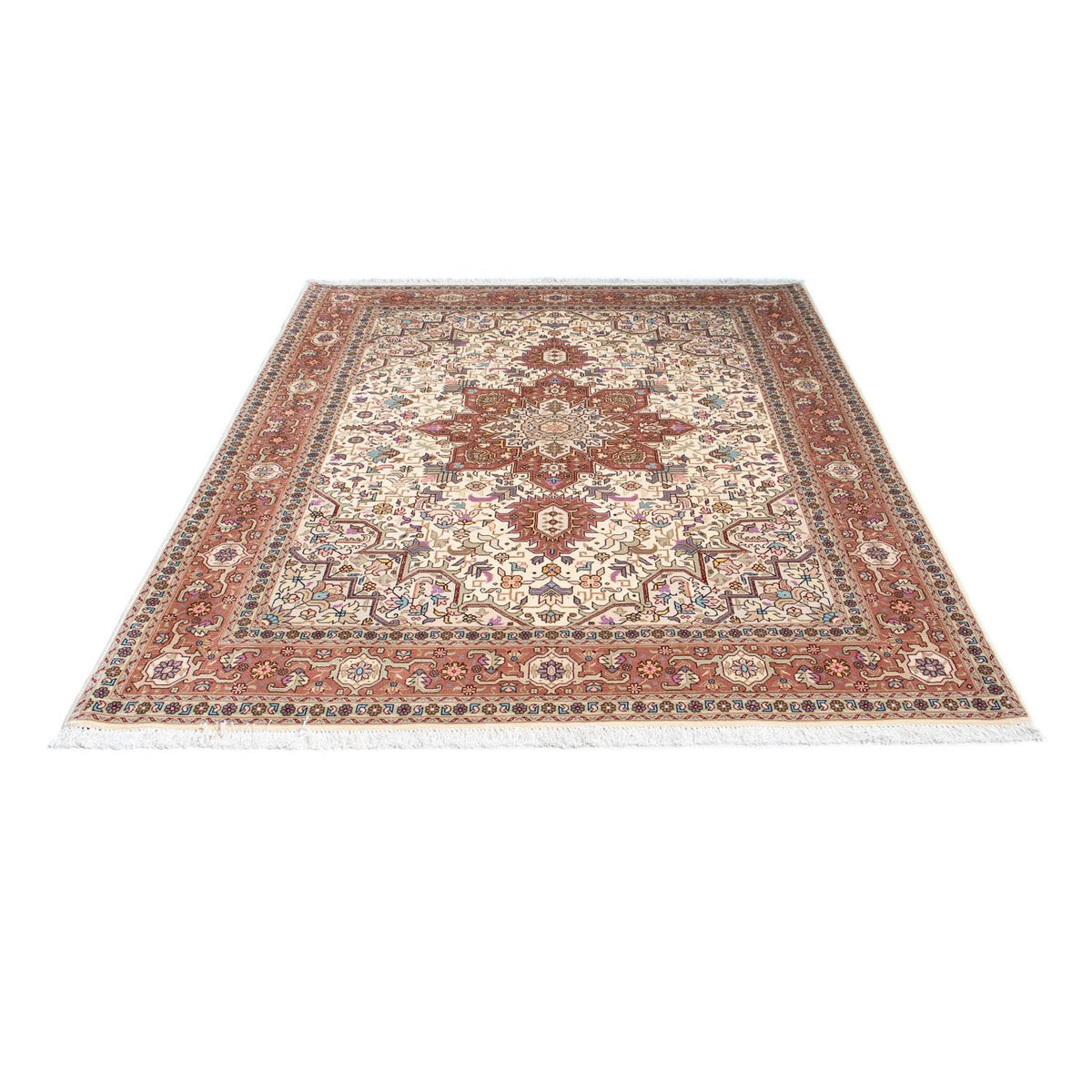 Alfombra Persa - Tabriz - Real - 205 x 150 cm - beige