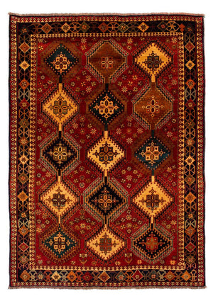 Alfombra persa - Nómada - 282 x 200 cm - rojo oscuro