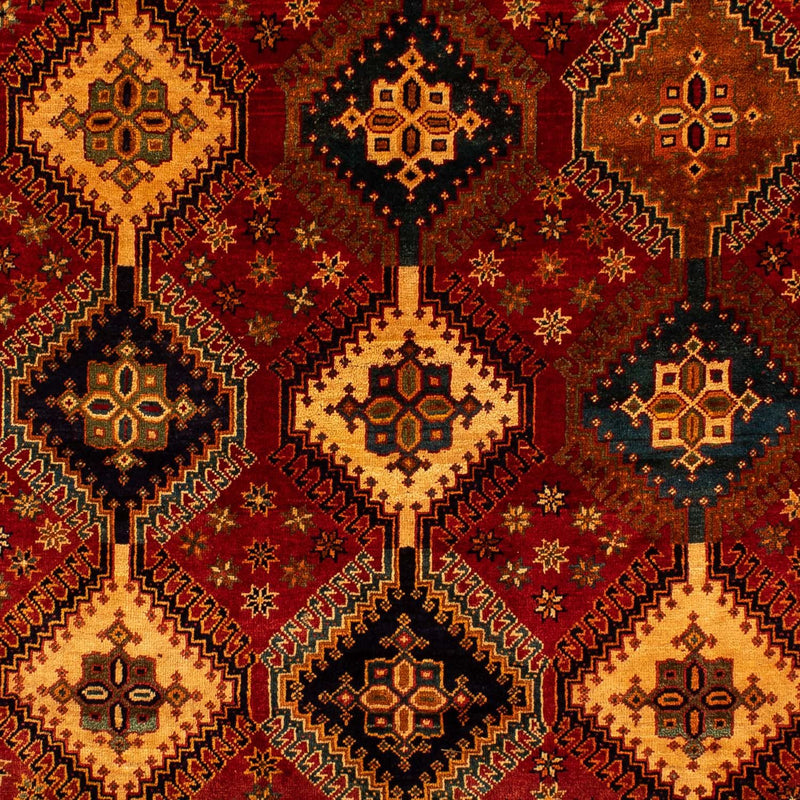 Alfombra persa - Nómada - 282 x 200 cm - rojo oscuro