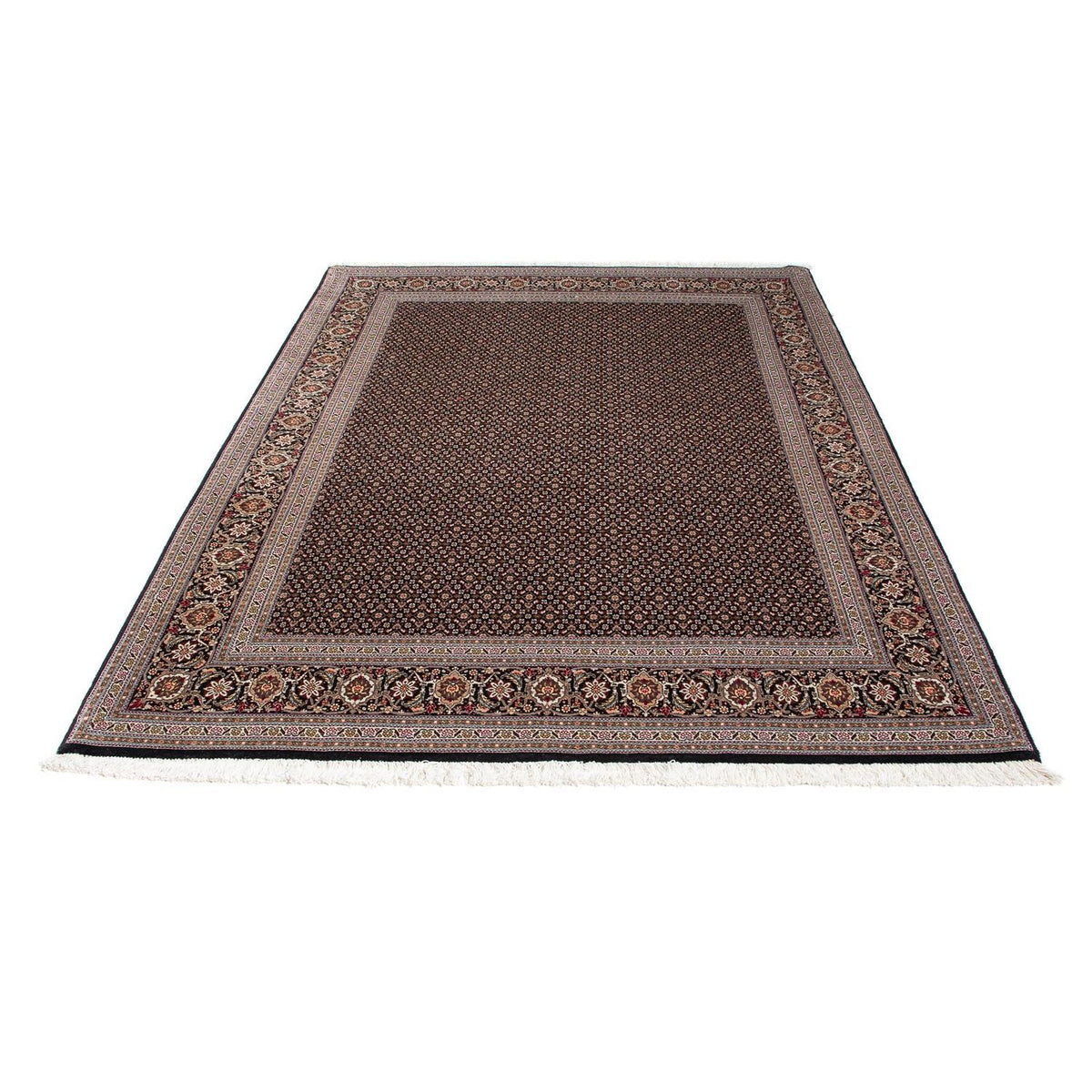 Alfombra persa - Tabriz - 215 x 151 cm - azul oscuro