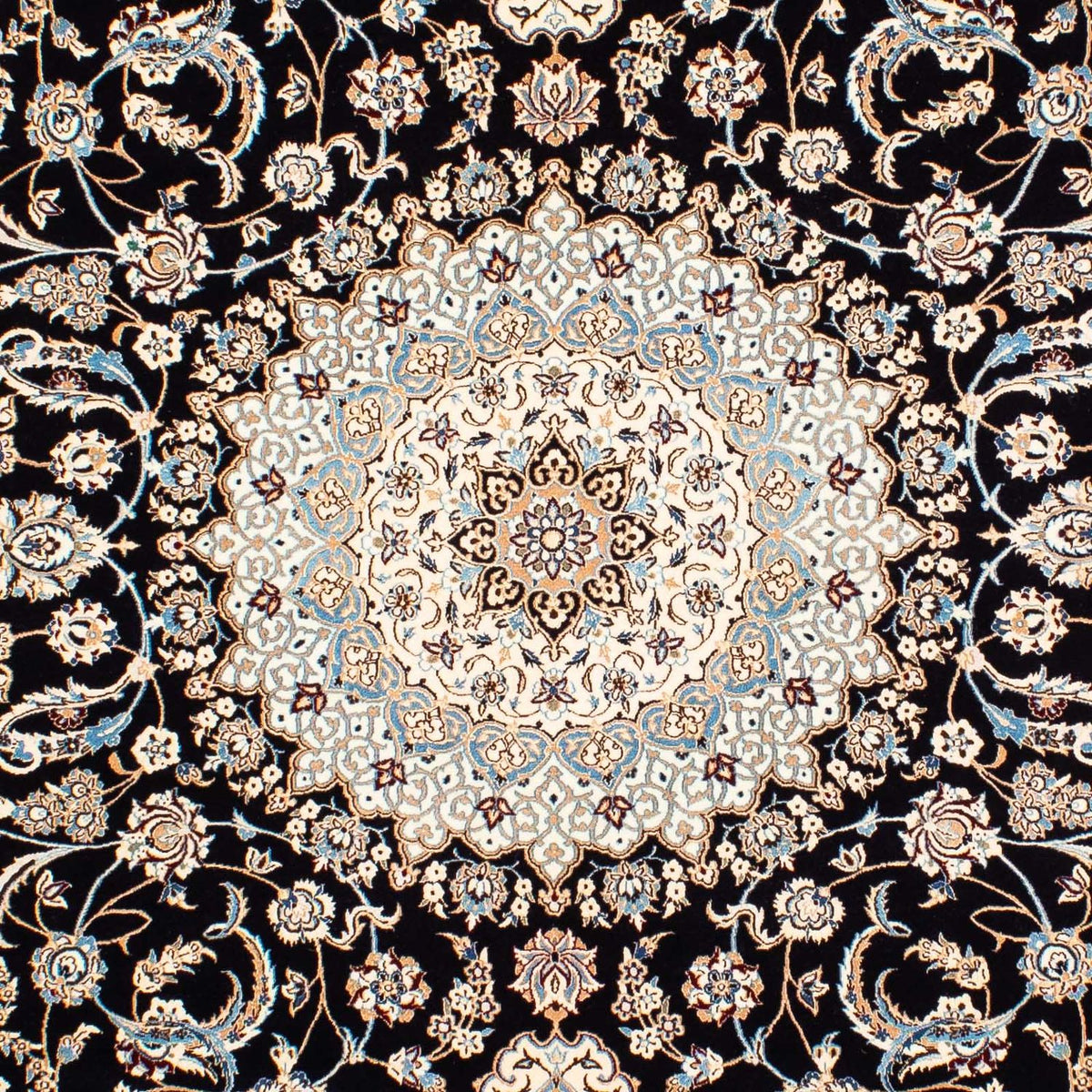 Alfombra Persa - Nain - Prima - 250 x 170 cm - azul oscuro