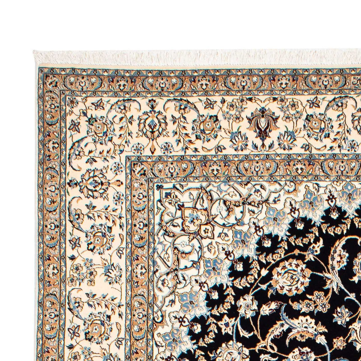 Alfombra Persa - Nain - Prima - 250 x 170 cm - azul oscuro