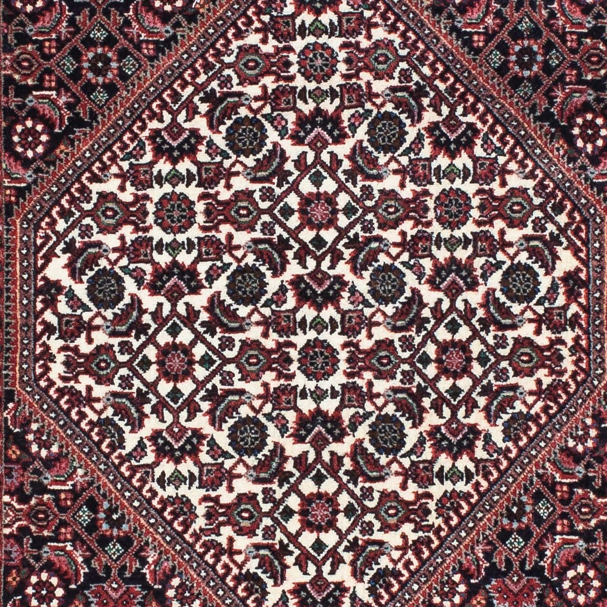 Alfombra de pasillo Alfombra persa - Bidjar - 196 x 75 cm - azul oscuro