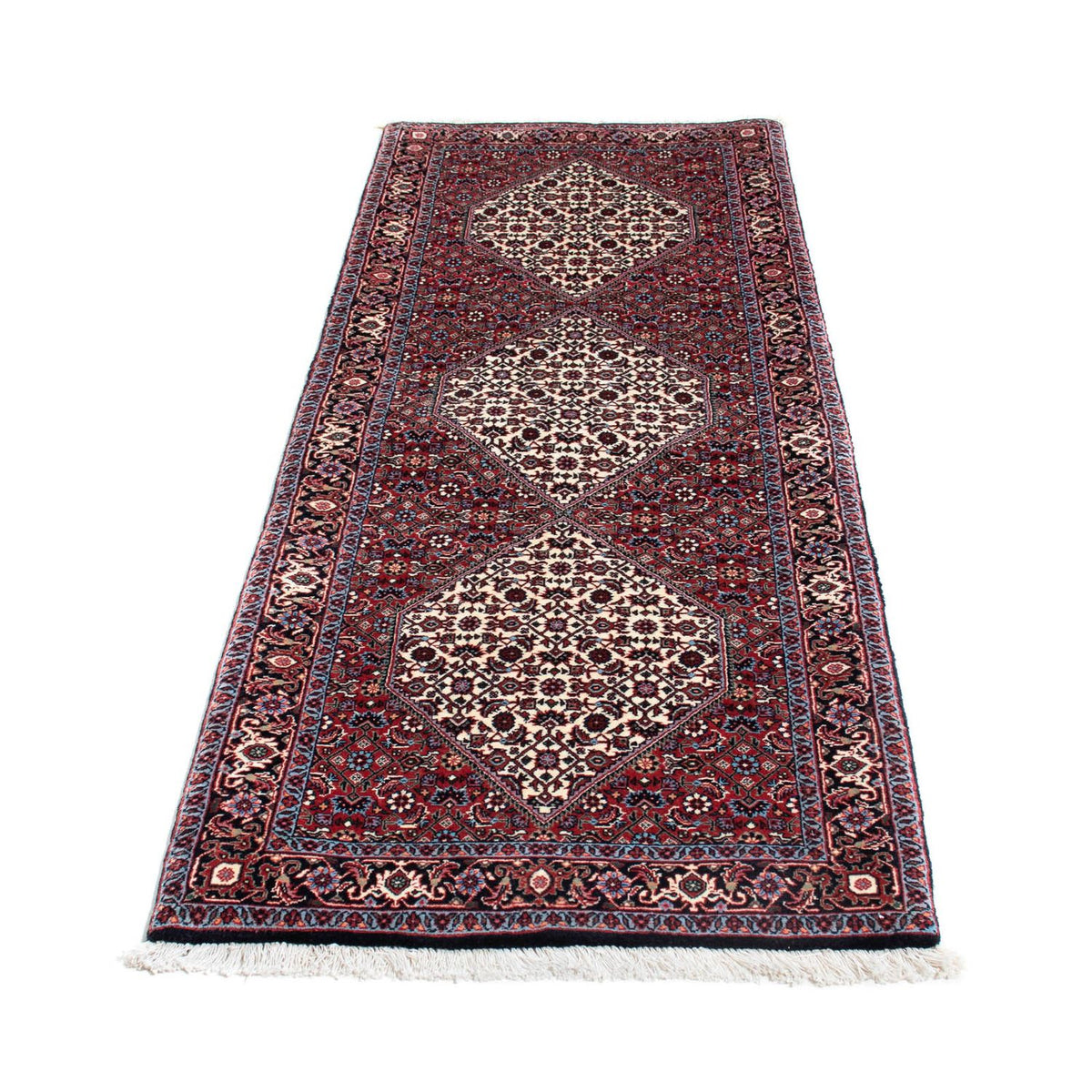 Alfombra de pasillo Alfombra persa - Bidjar - 203 x 70 cm - azul oscuro