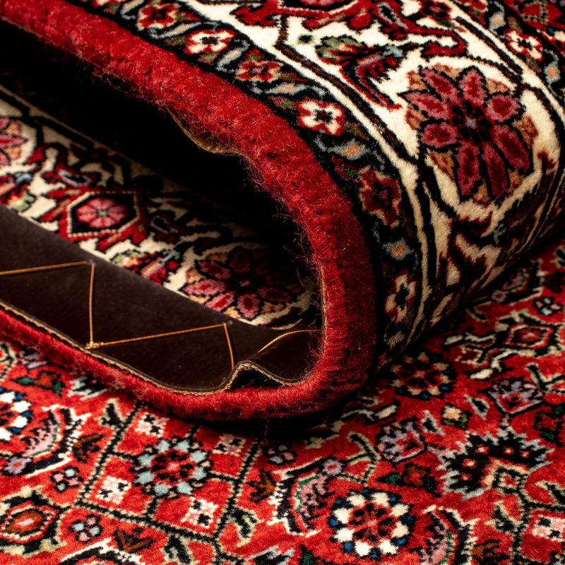 Alfombra de pasillo Alfombra persa - Bidjar - 296 x 82 cm - rojo oscuro