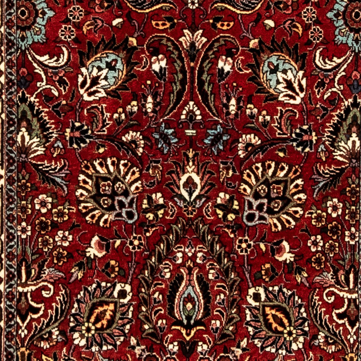 Alfombra de pasillo Alfombra persa - Bidjar - 298 x 83 cm - rojo oscuro