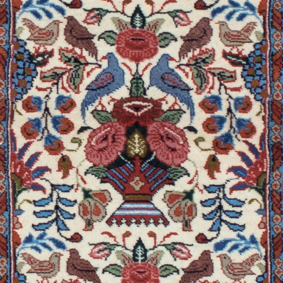 Alfombra de pasillo Alfombra persa - Ghom - 160 x 49 cm - beige