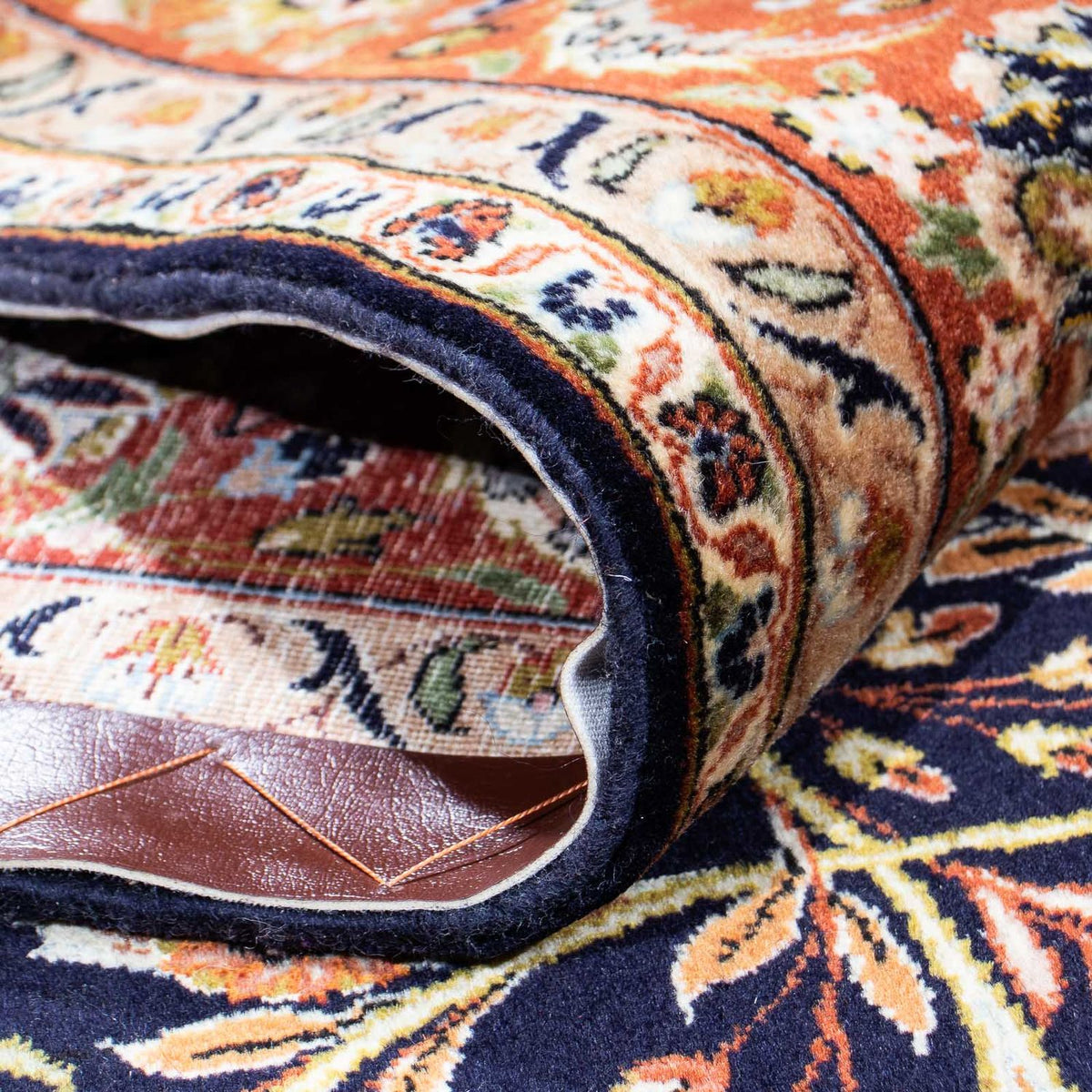 Alfombra persa - Nómada - 225 x 175 cm - azul oscuro