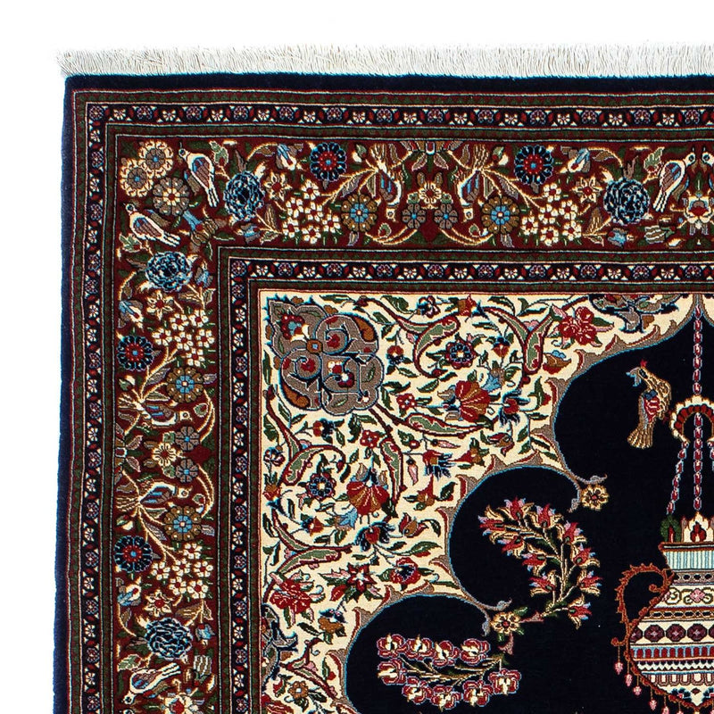 Alfombra persa - Ghom - 210 x 139 cm - azul oscuro