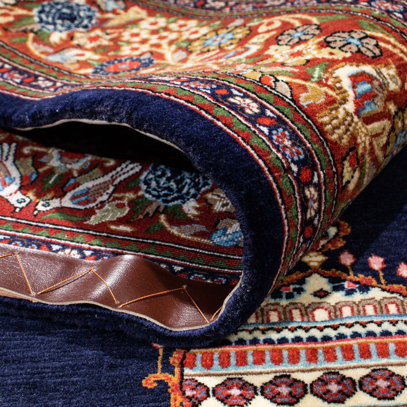 Alfombra persa - Ghom - 210 x 139 cm - azul oscuro