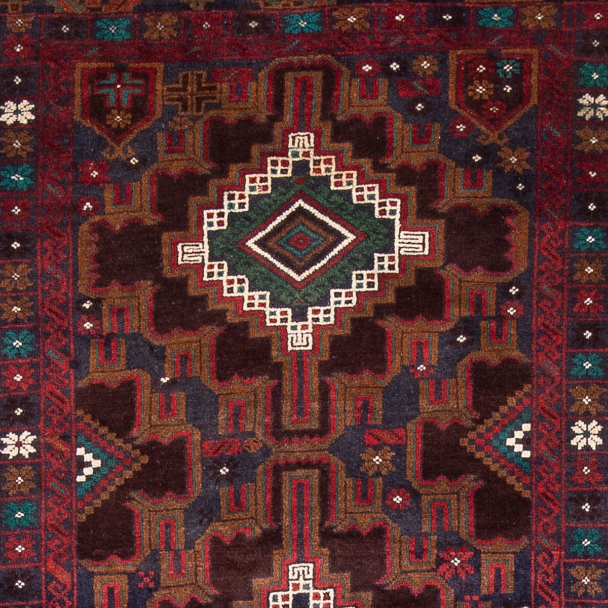 Alfombra de pasillo Alfombra Belutsch - 194 x 105 cm - óxido