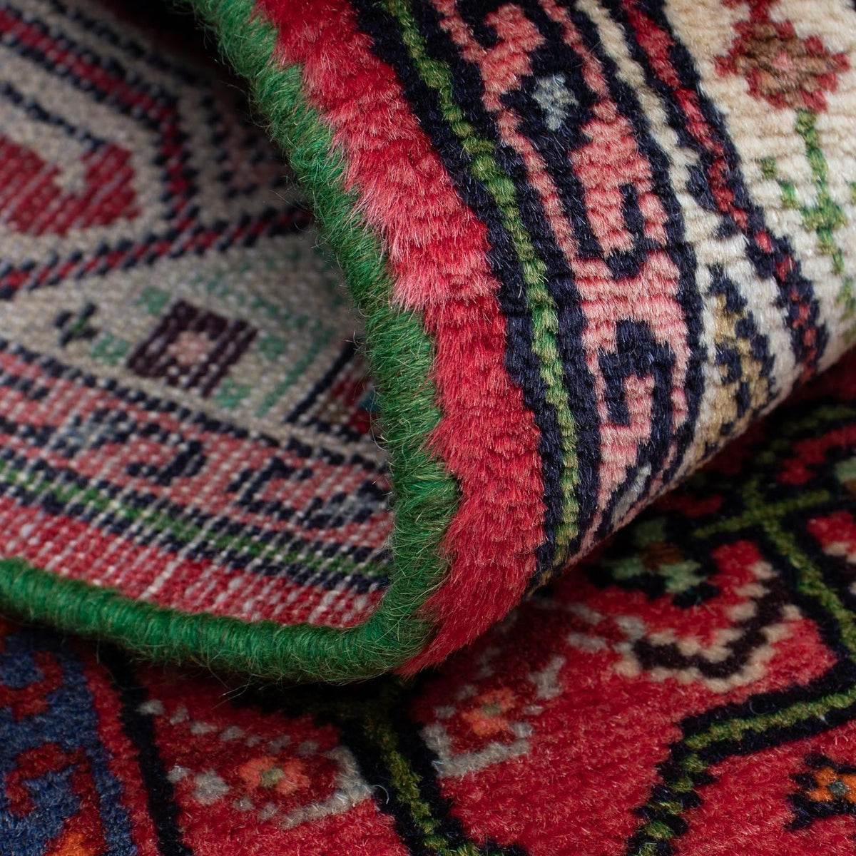 Alfombra persa - Nómada - 129 x 76 cm - rojo