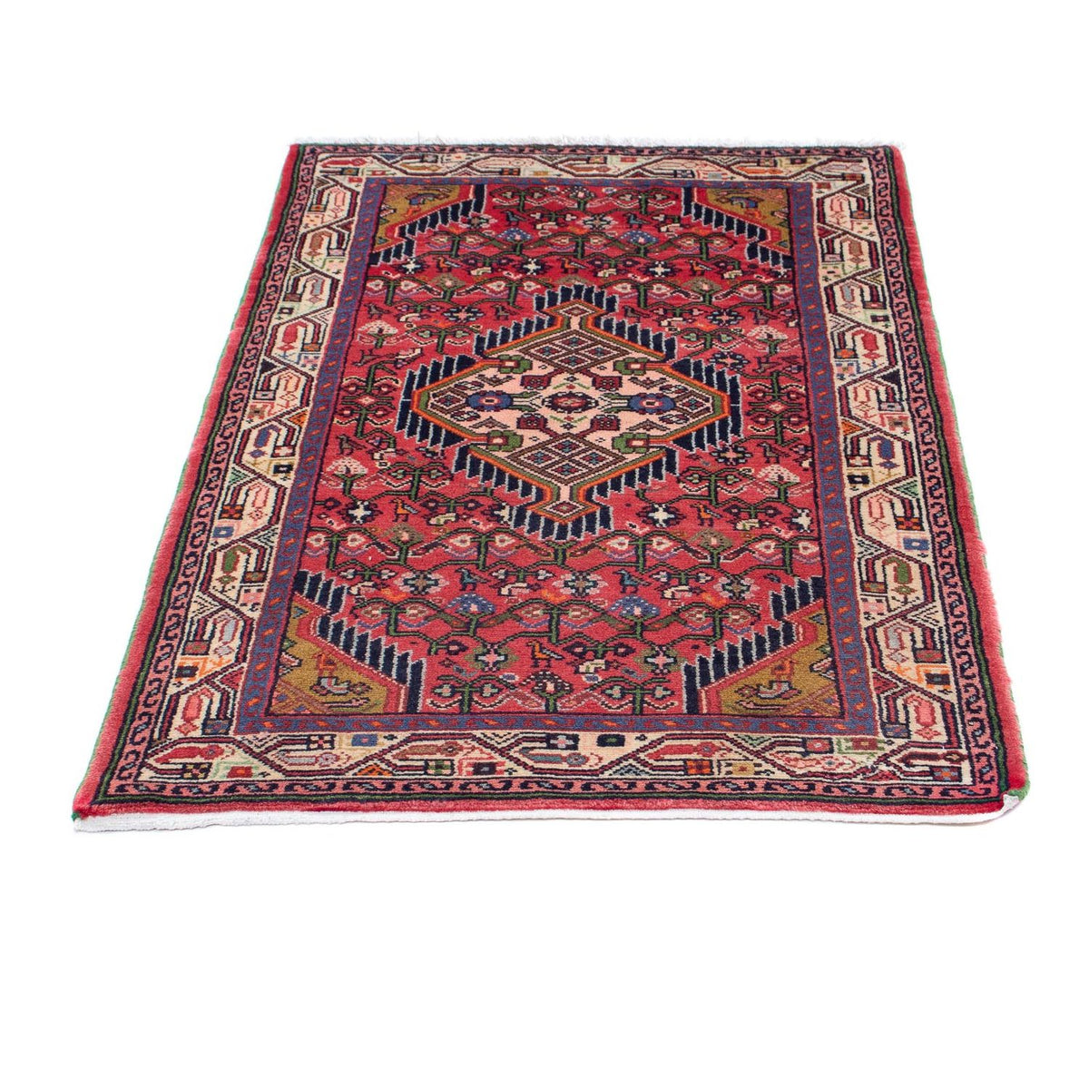 Alfombra persa - Nómada - 129 x 76 cm - rojo