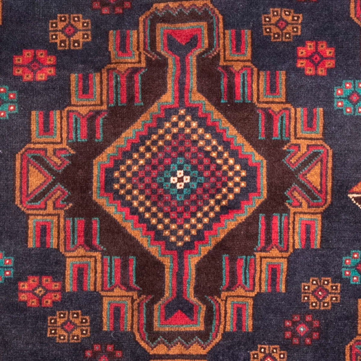Alfombra de pasillo Alfombra Belutsch - 194 x 108 cm - rojo oscuro
