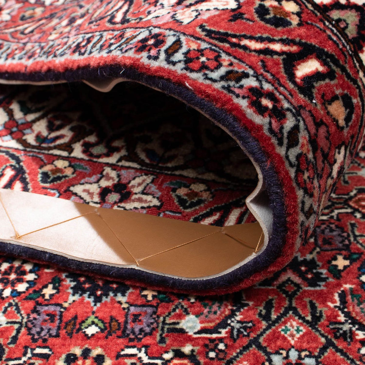 Alfombra persa - Bidjar cuadrado - 300 x 300 cm - rojo oscuro