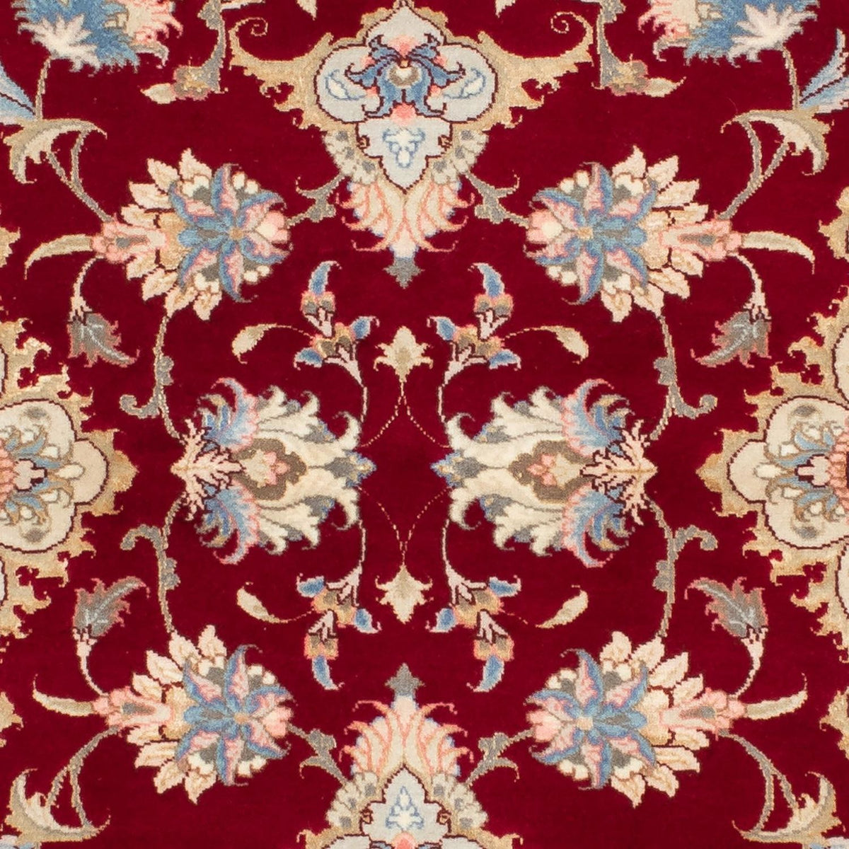 Alfombra de pasillo Alfombra Persa - Tabriz - Real - 213 x 83 cm - rojo oscuro