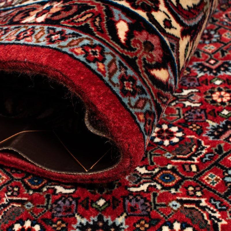 Alfombra persa - Bidjar - 242 x 203 cm - rojo oscuro