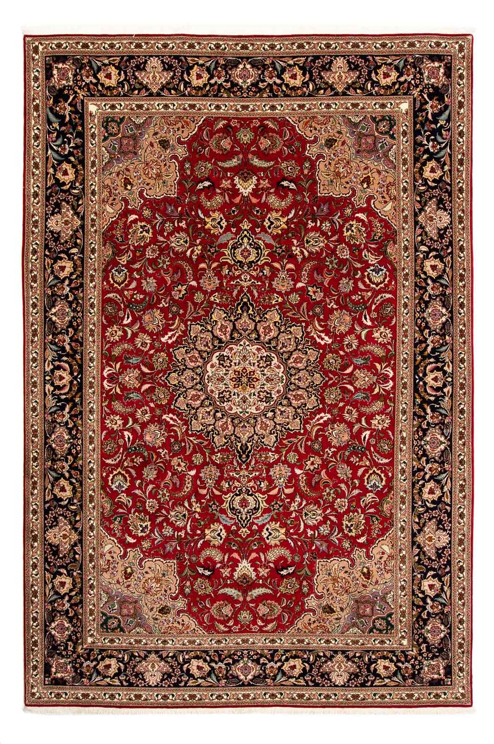 Alfombra Persa - Tabriz - Real - 308 x 205 cm - rojo oscuro