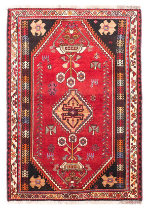 Alfombra persa - Nómada - 166 x 112 cm - rojo oscuro