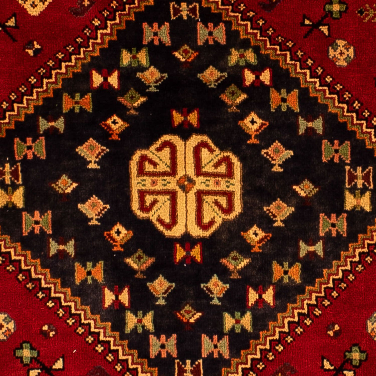 Alfombra persa - Nómada - 302 x 214 cm - rojo oscuro