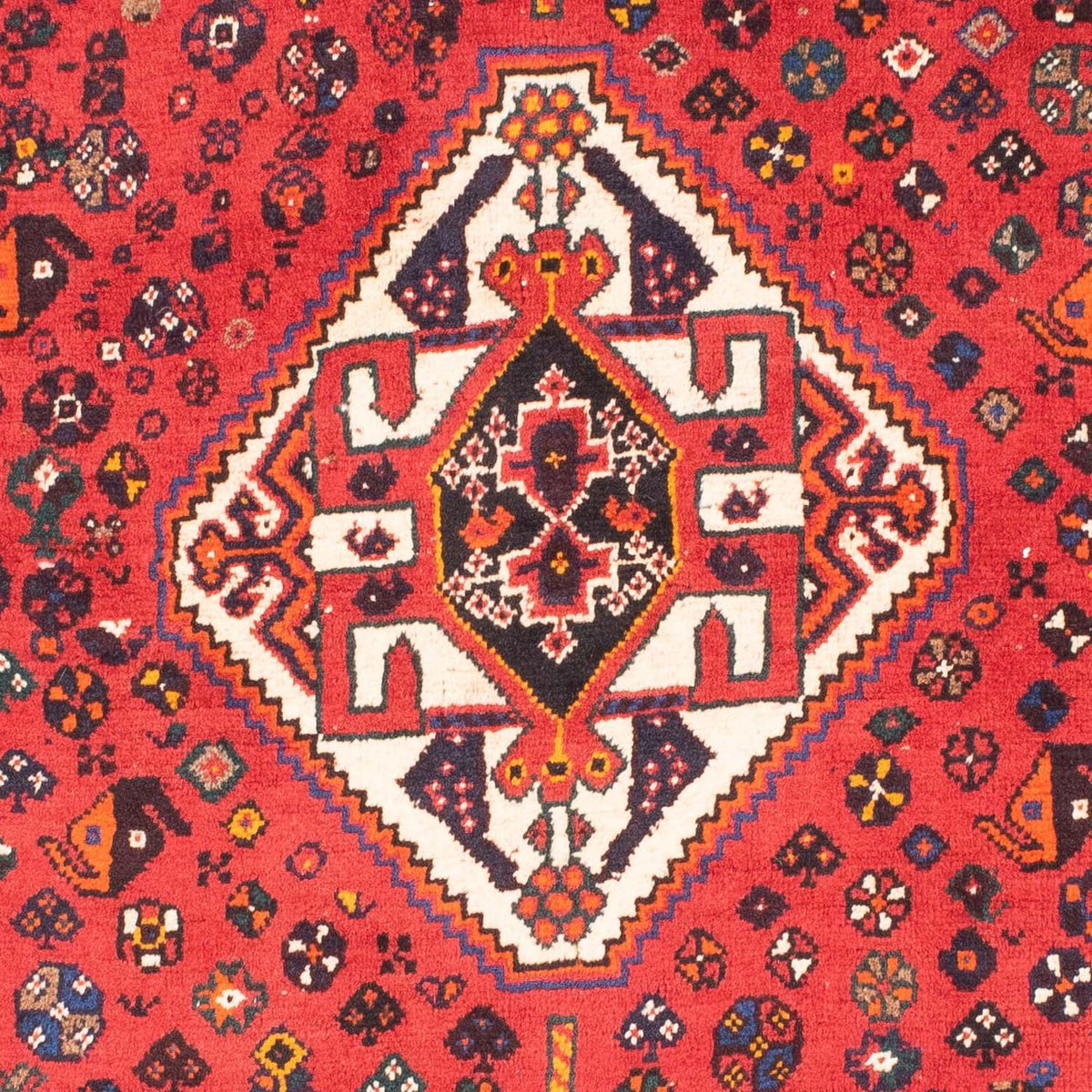 Alfombra persa - Nómada - 171 x 118 cm - rojo oscuro