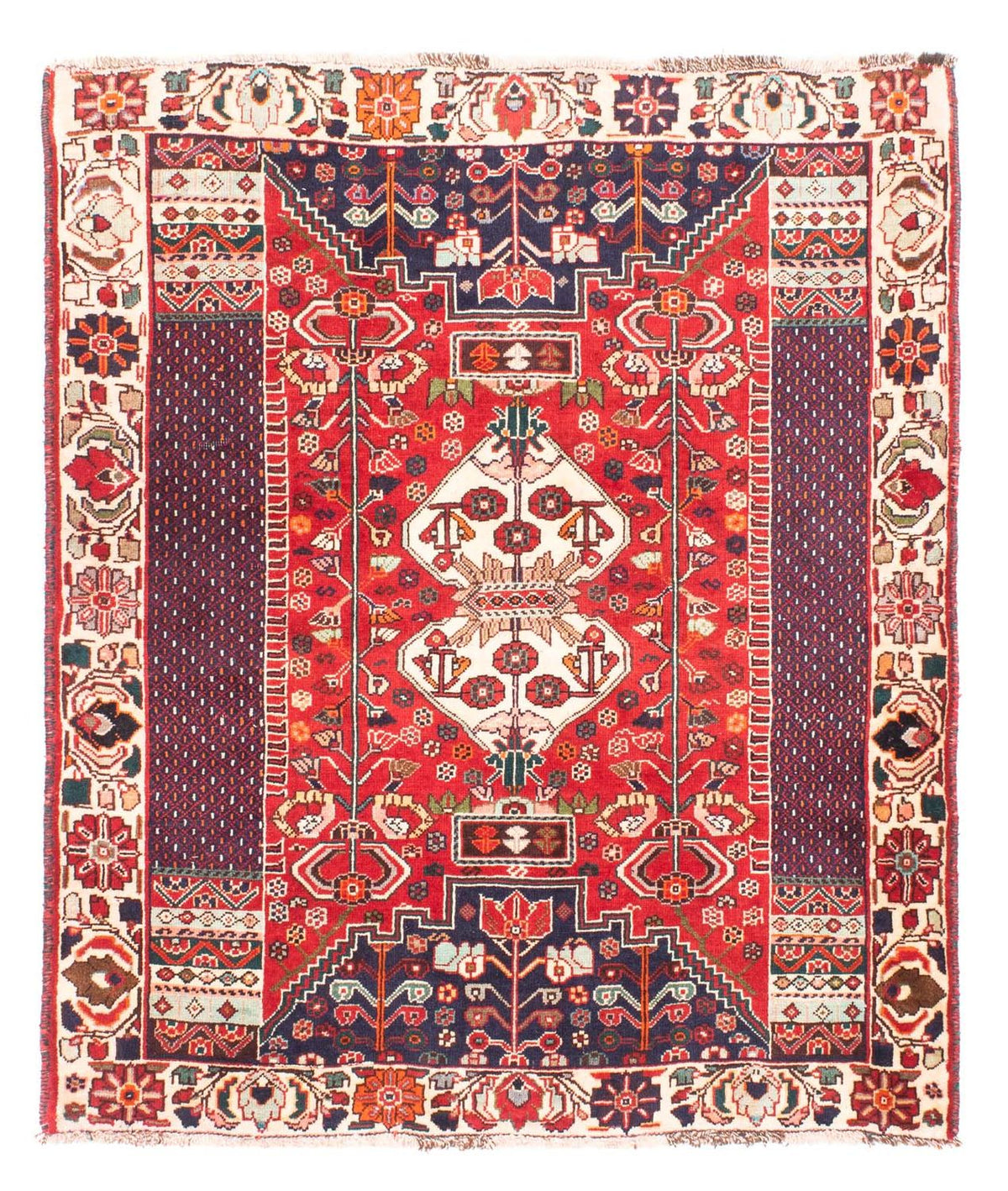 Alfombra persa - Nómada - 148 x 121 cm - rojo