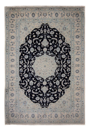 Alfombra persa - Nain - 352 x 253 cm - azul oscuro