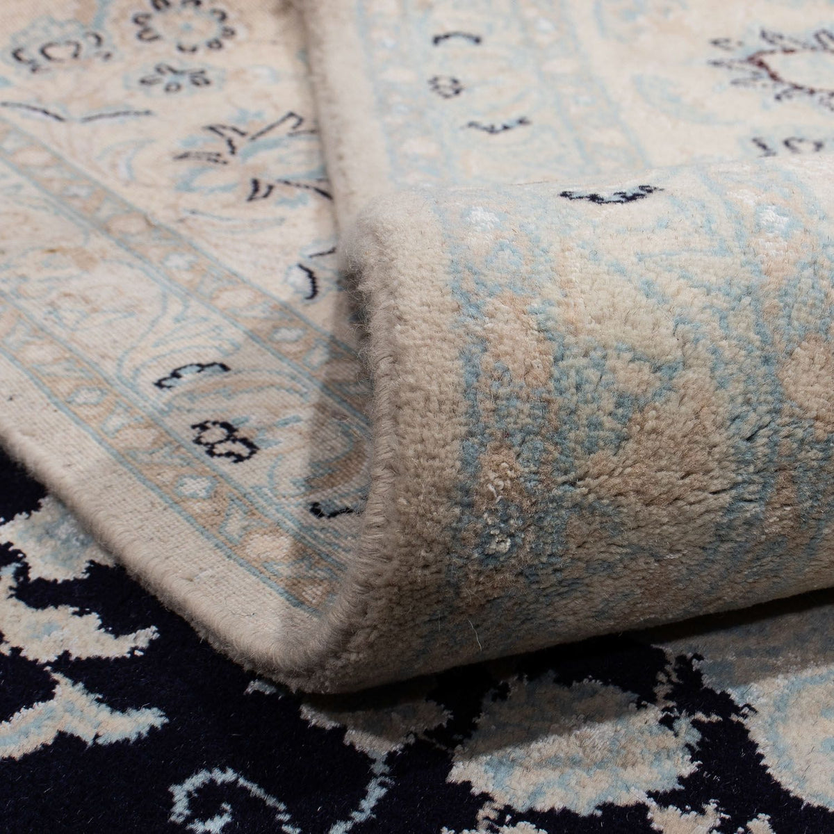 Alfombra persa - Nain - 352 x 253 cm - azul oscuro