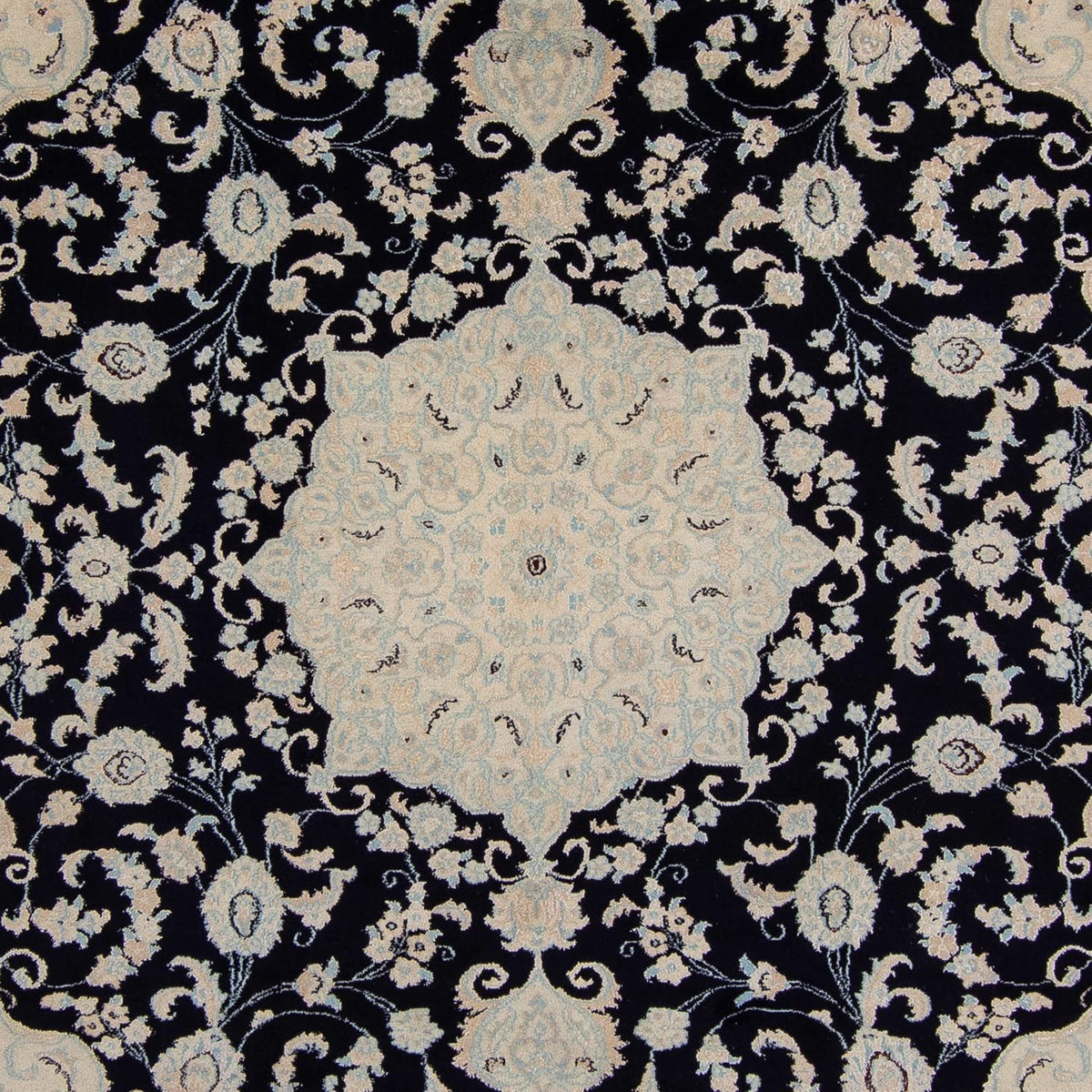 Alfombra persa - Nain - 348 x 248 cm - azul oscuro