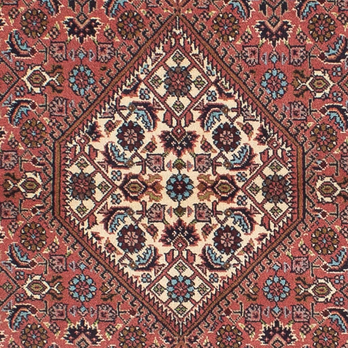 Alfombra de pasillo Alfombra persa - Bidjar - 297 x 84 cm - rojo claro