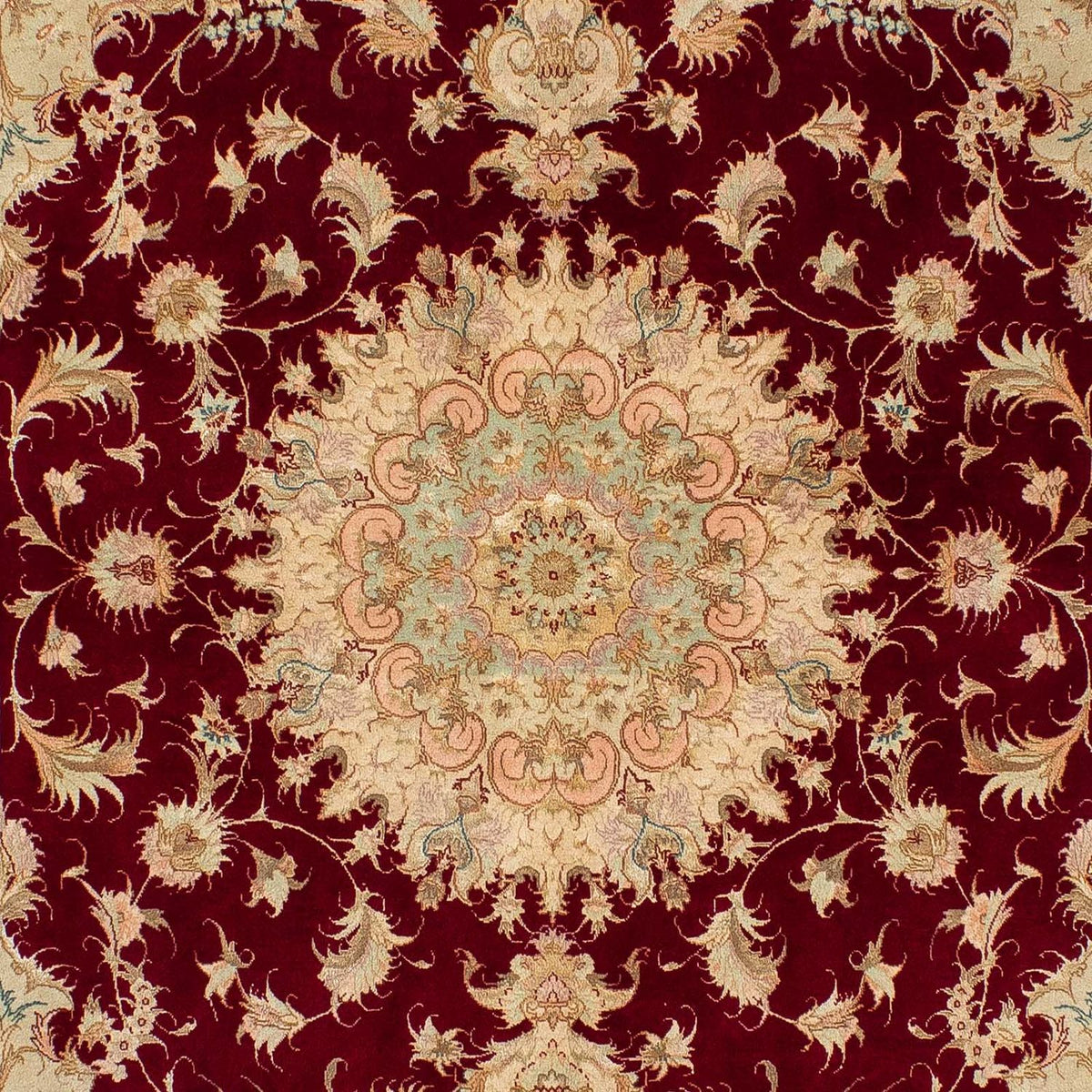 Alfombra Persa - Tabriz - Real - 200 x 153 cm - rojo oscuro