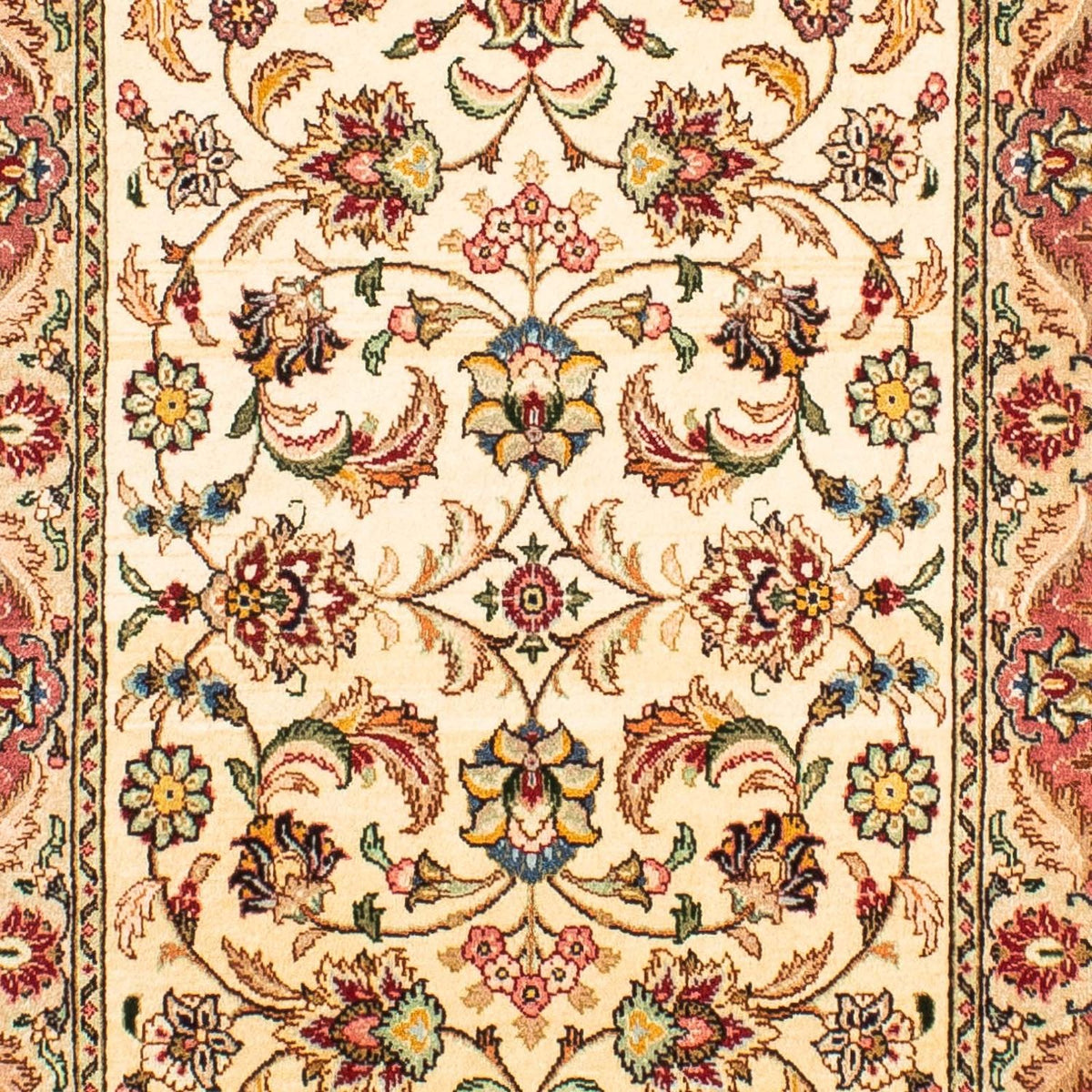 Alfombra de pasillo Alfombra Persa - Tabriz - Real - 299 x 68 cm - beige