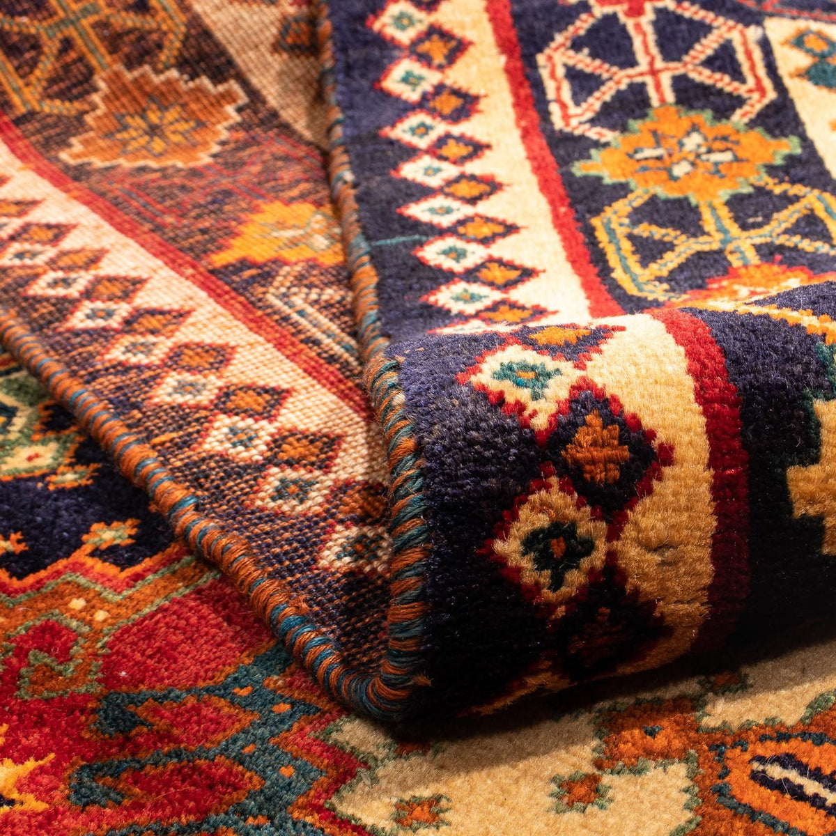 Alfombra persa - Nómada - 280 x 202 cm - rojo oscuro