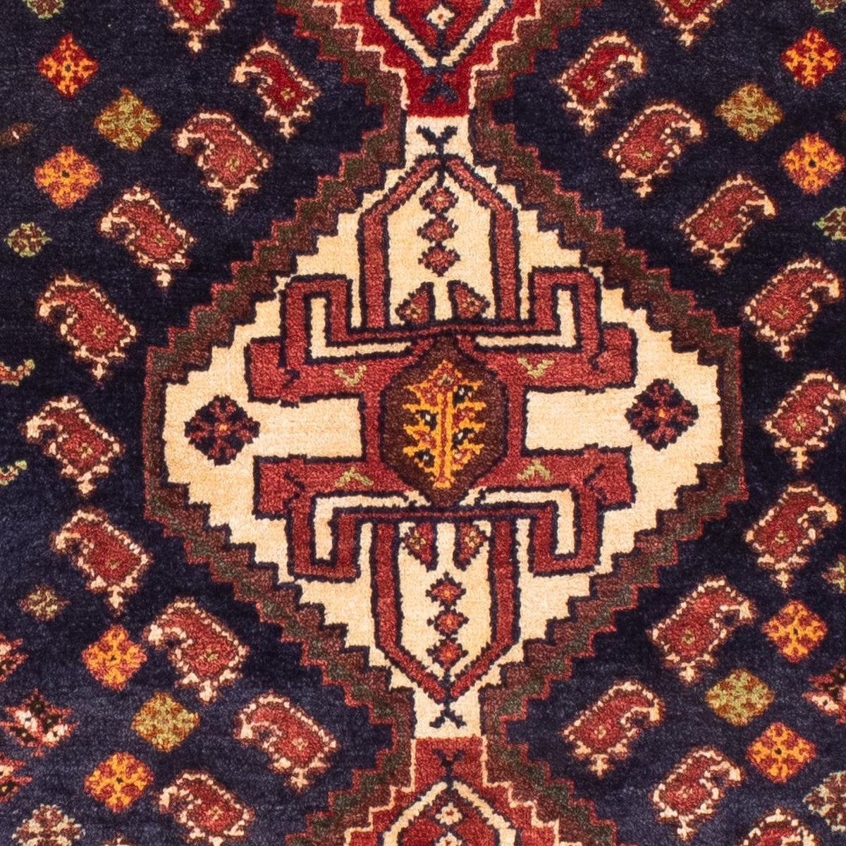 Alfombra persa - Nómada - 148 x 80 cm - azul oscuro