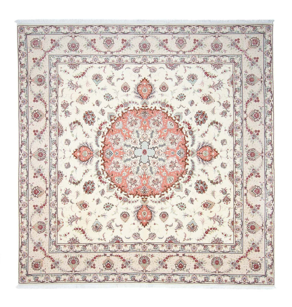 Alfombra Persa - Tabriz - Real cuadrado - 309 x 295 cm - beige