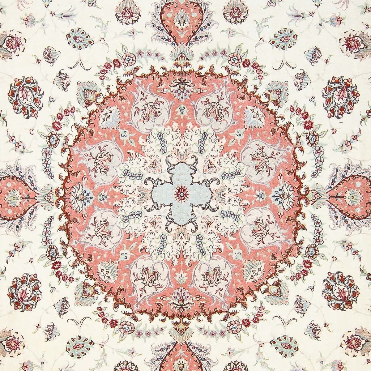 Alfombra Persa - Tabriz - Real cuadrado - 309 x 295 cm - beige