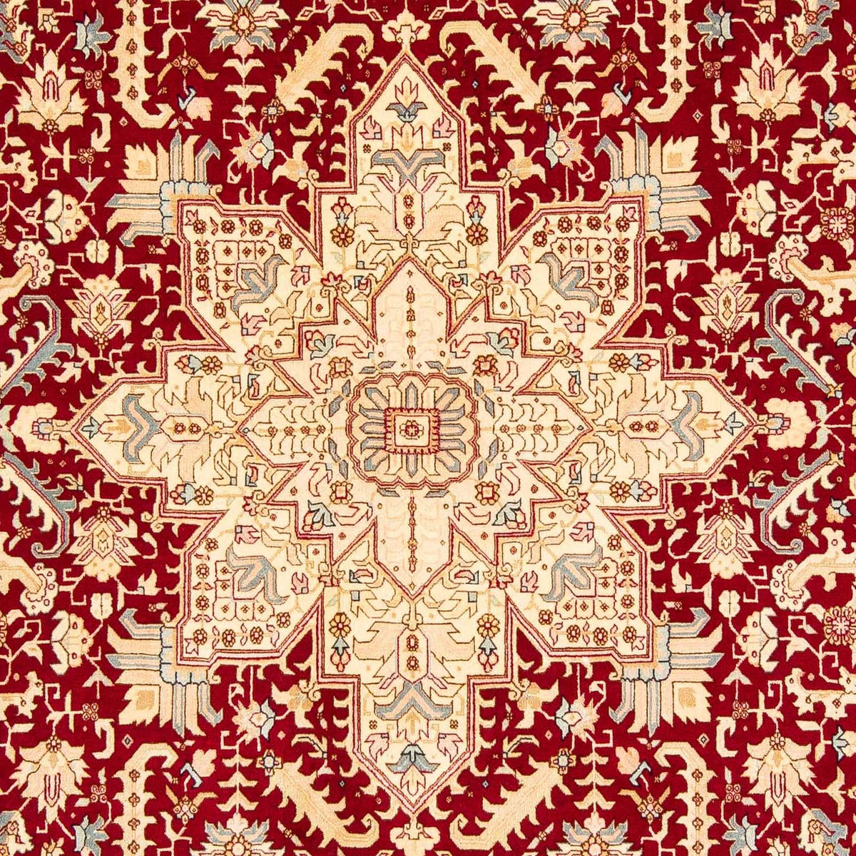 Alfombra Persa - Tabriz - Real - 300 x 200 cm - rojo oscuro