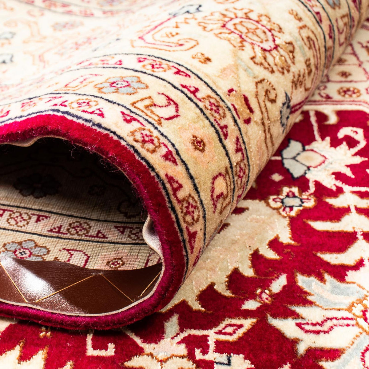 Alfombra Persa - Tabriz - Real - 300 x 200 cm - rojo oscuro