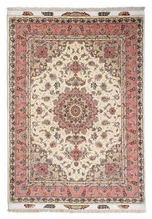 Alfombra Persa - Tabriz - Real - 210 x 150 cm - beige