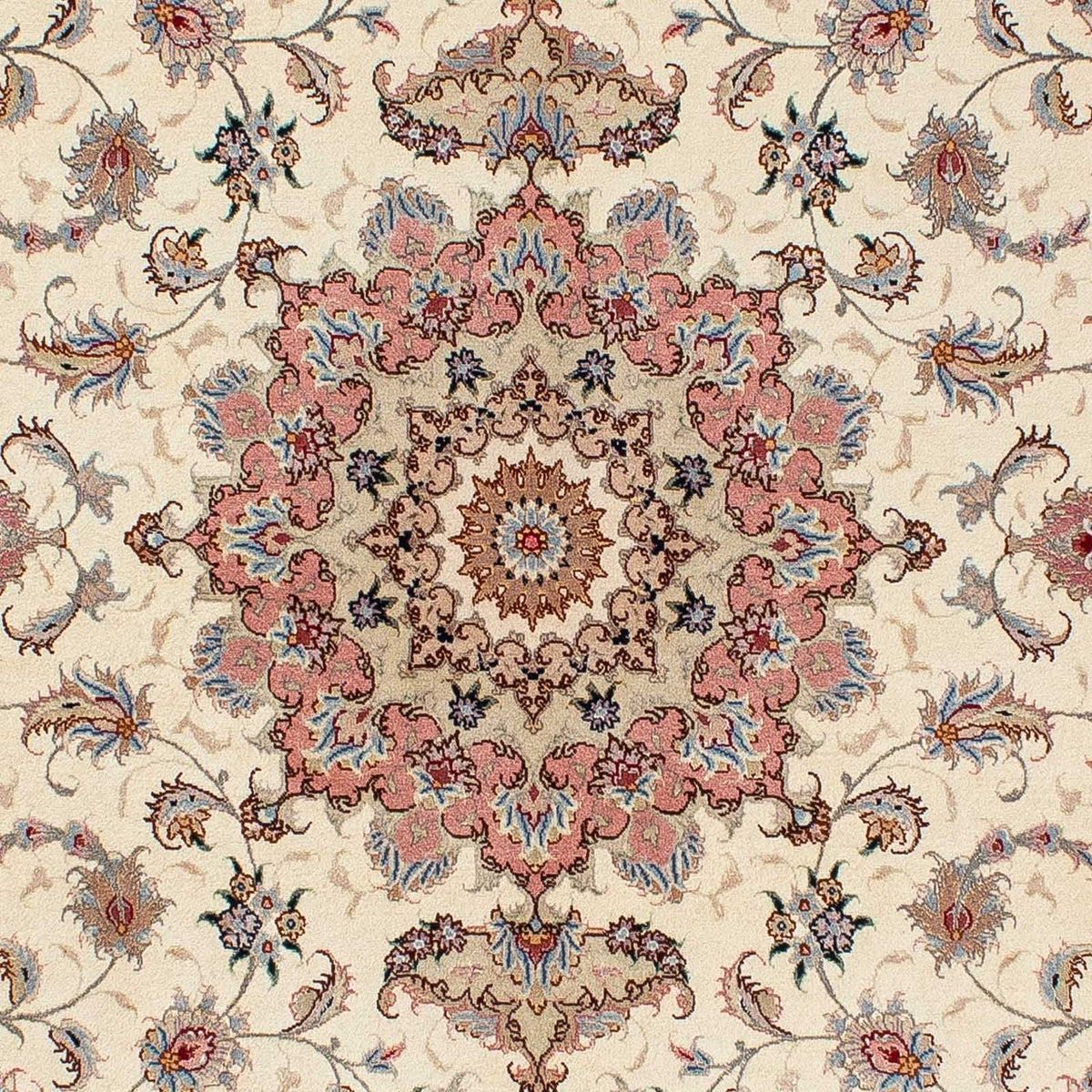 Alfombra Persa - Tabriz - Real - 210 x 150 cm - beige