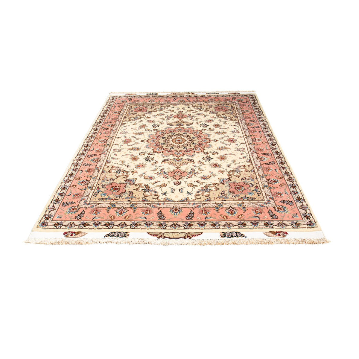 Alfombra Persa - Tabriz - Real - 210 x 150 cm - beige